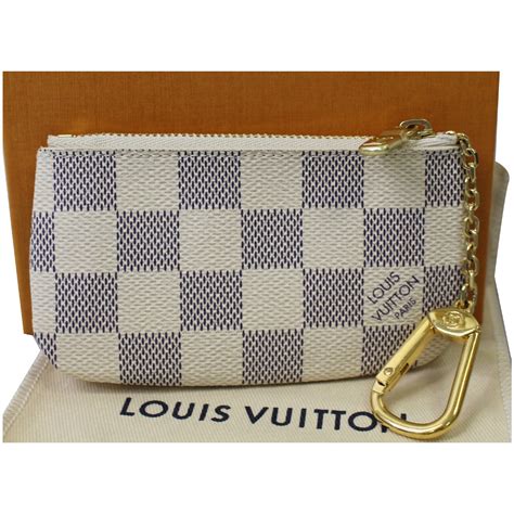 louis vuitton key pouch damier azur|louis vuitton coin pouch keychain.